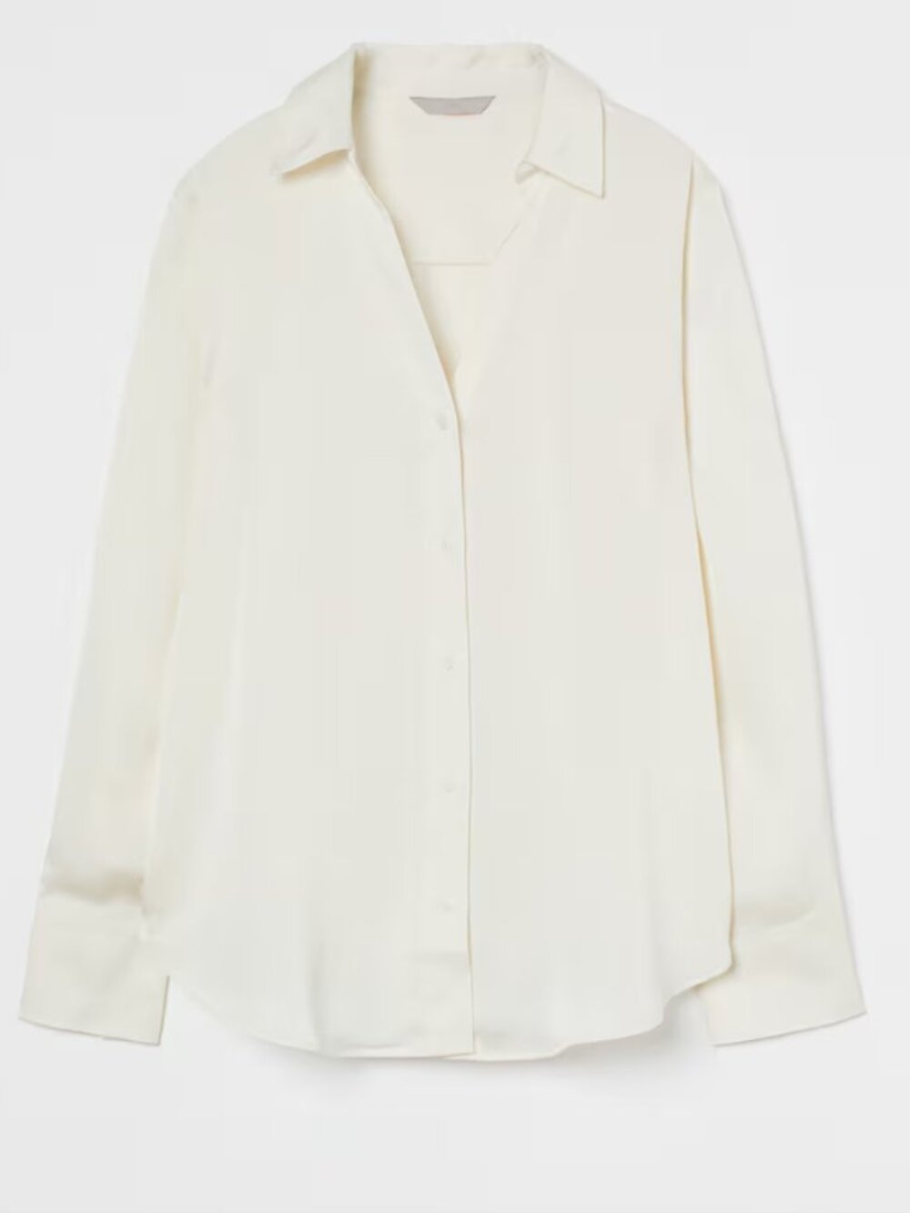 H&M Ivory Satin Sheen Button Down shirt